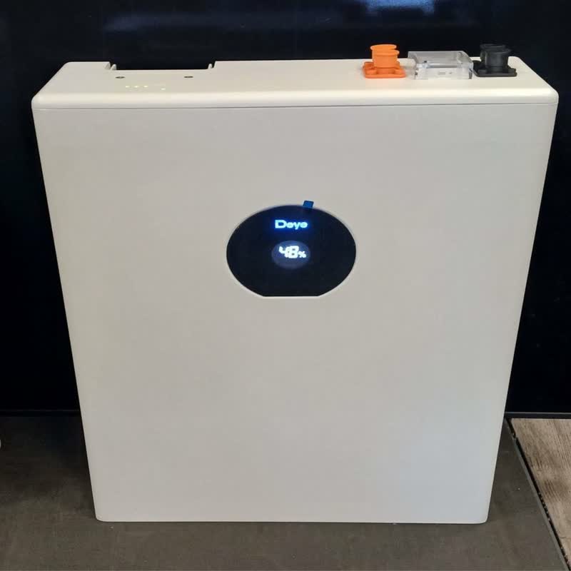 A Deye SE-F5.1 Pro wall mounted lithium battery.